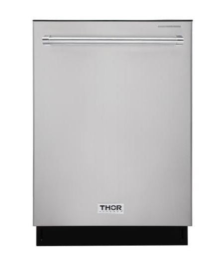 Thor Kitchen Stainless Steel 24" Standard Built-in Dishwasher, Integrated Controls, 45 dB, Tall Tub