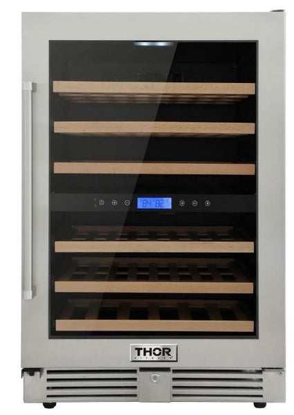 Thor Kitchen Stainless Steel 46 Bottle Dual-Zone Outdoor Rated Wine Storage Cooler Unit
