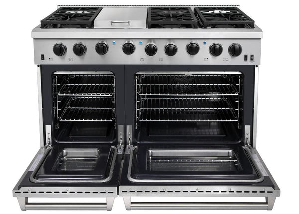 Gas Range, 48, 6 Burners with Griddle