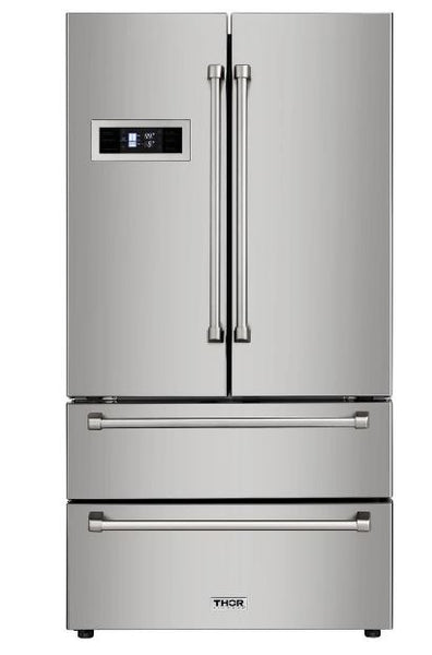 Thor Kitchen 20.9 cu ft 4-Door Counter-Depth French Door Refrigerator with Ice Maker (Stainless Steel)