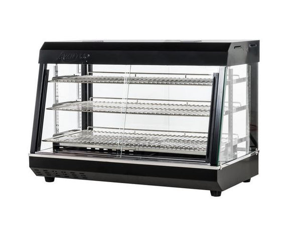 Commercial Countertop Hot Food Snack Glass Display Stainless, Sliding Door 1500W