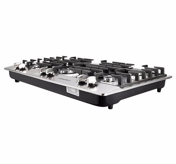 34" Stainless Steel Built-in Cooktop with 6 Burners