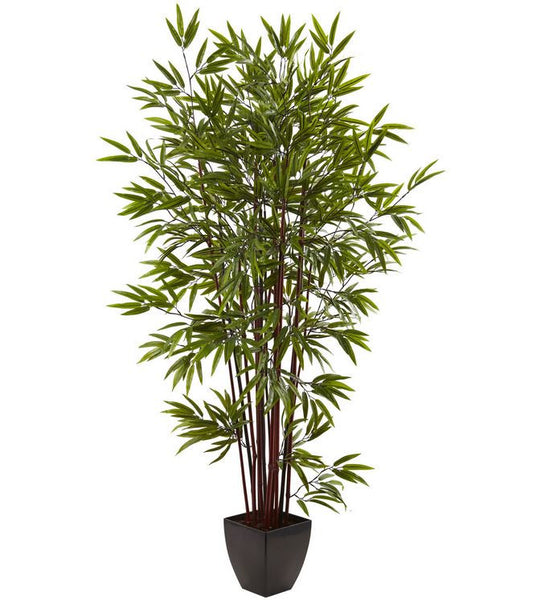 6 Ft. Artificial Bamboo Patio Balcony Home Office Floral Accent Decor Silk Tree Plant