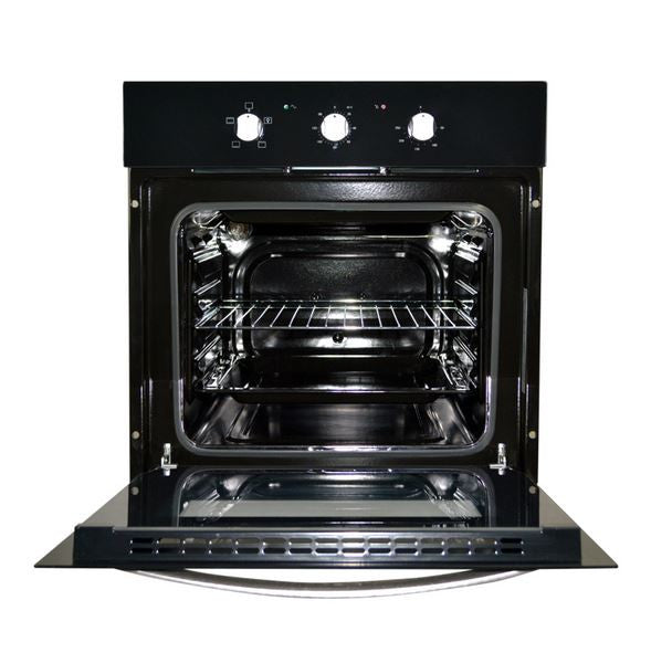 60cm Electric Black Tempered Glass Flush Design Wall Oven, 2400W