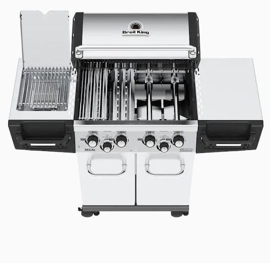 Broil King Regal S490 Pro IR Stainless Steel 4-Burner Infrared Gas Grill with 1 Side Burner and Rotisserie Burner