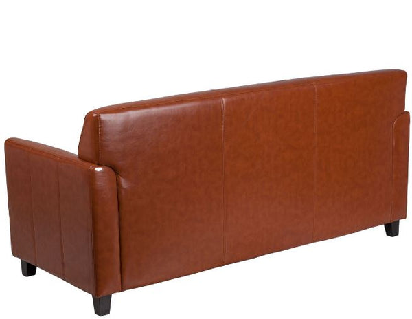 70" Length Contemporary Mid-Style Sofa with LeatherSoft Upholstery