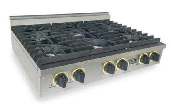 36" FiveStar Sealed Burner Gas Cooktops - Rangetops (Optional Griddle and Brass Trim)