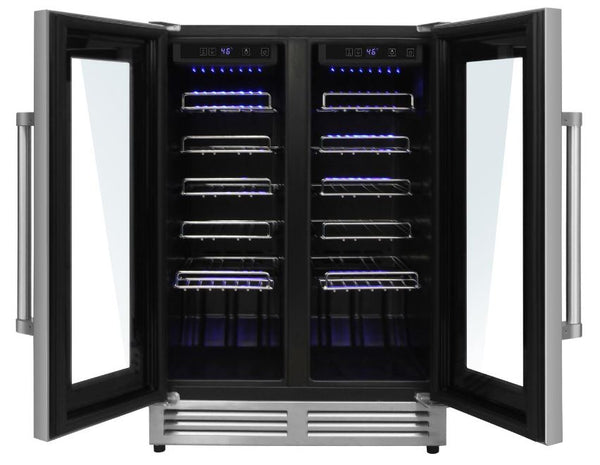 Thor Kitchen Stainless Steel French Door Dual-Zone 42 Bottle Wine Cooler Unit