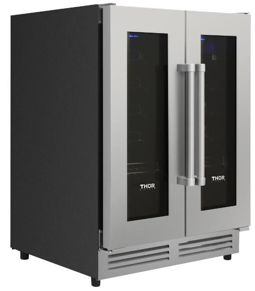 Thor Kitchen Stainless Steel French Door Dual-Zone 42 Bottle Wine Cooler Unit