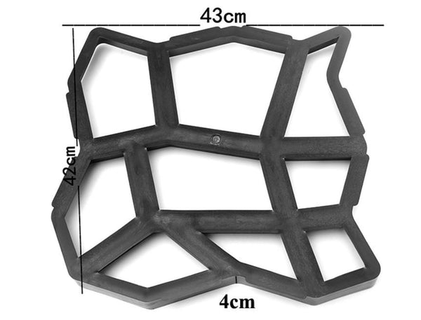 DIY Plastic Pathway Landscape Maker Mold Manual Paving Cement Brick Stone Road