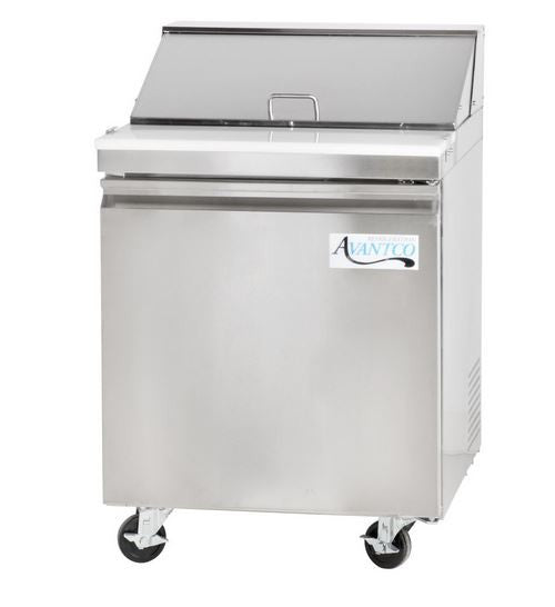 Commercial 27" Sandwich/Salad Prep Table with Refrigerator Cabinet