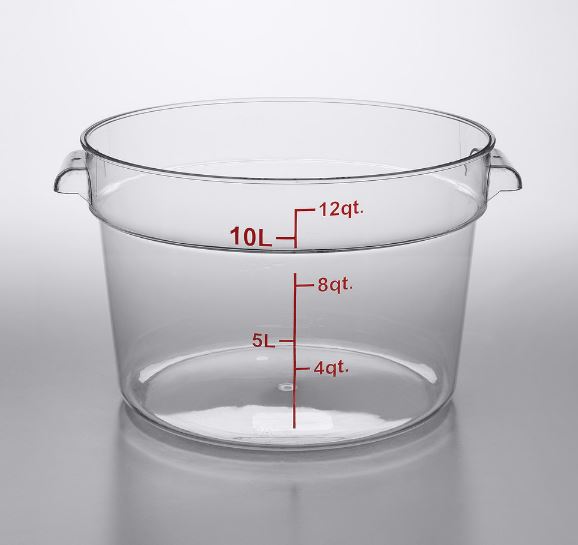 6-Pack Commercial Grade Clear Round Food Storage Containers