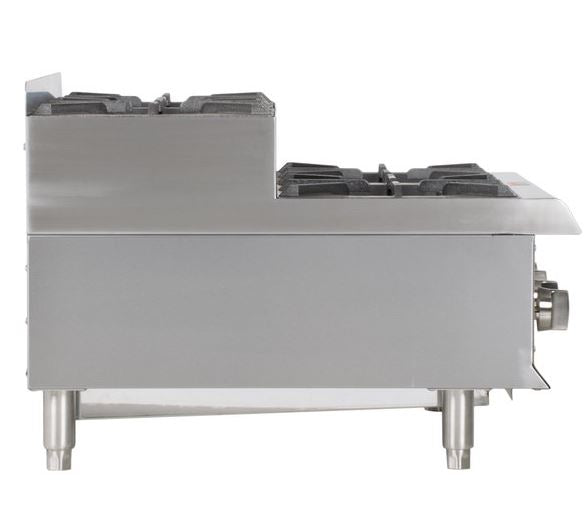 24" Step-Up Countertop Range / Hot Plate with 4 High Output Burners - 120,000 BTU
