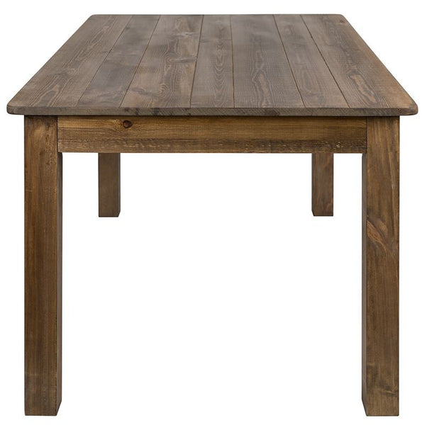 Rectangular Antique Rustic Solid Pine Farm Dining Table