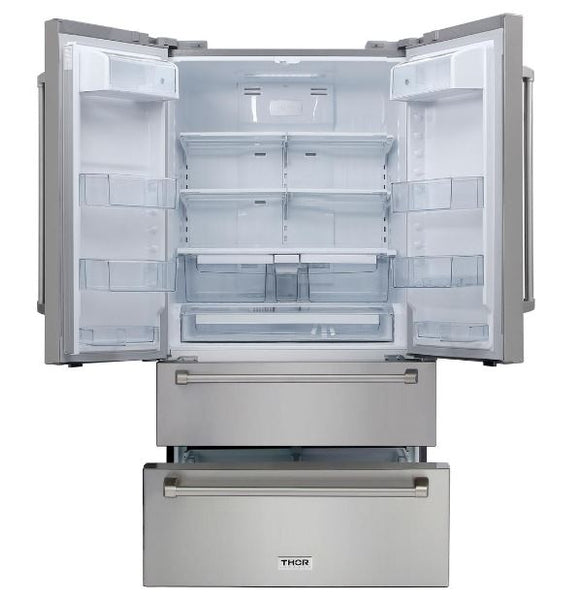 Thor Kitchen 20.9 cu ft 4-Door Counter-Depth French Door Refrigerator with Ice Maker (Stainless Steel)