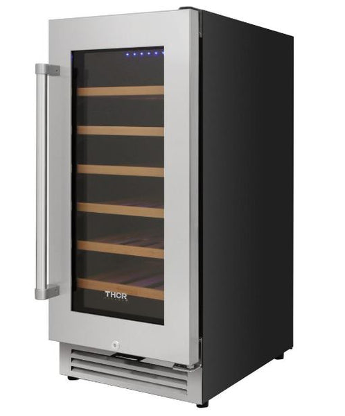 Thor Kitchen 33-Bottle Single Zone Built-in or Freestanding Stainless Wine Cooler