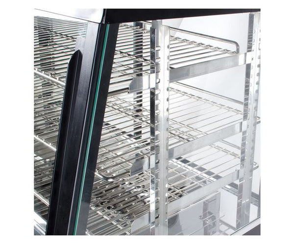 Commercial Countertop Hot Food Snack Glass Display Stainless, Sliding Door 1500W