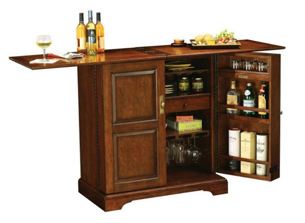 Traditional Cherry Wood Finished Versatile Wine & Bar Console Cabinet