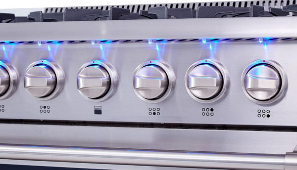 36" Thor Kitchen Professional Stainless Steel Dual-Fuel 5.2 cu. ft. Oven Range, Six Burners